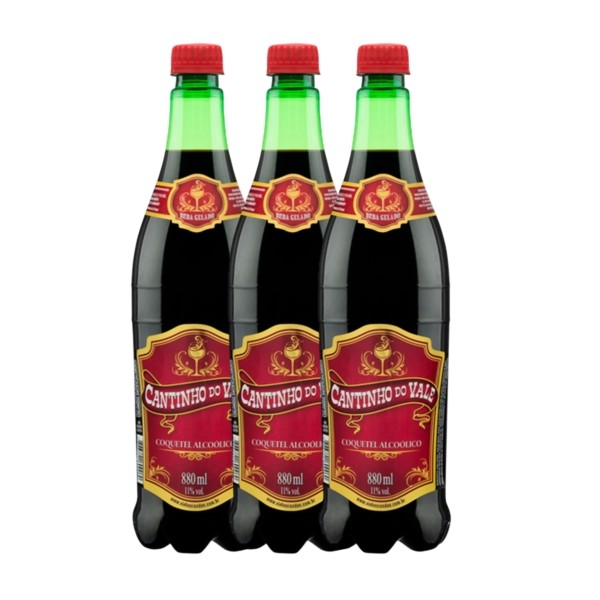 COQUETEL CANTINHO DO VALLE 880ML KIT 3 UNIDADES