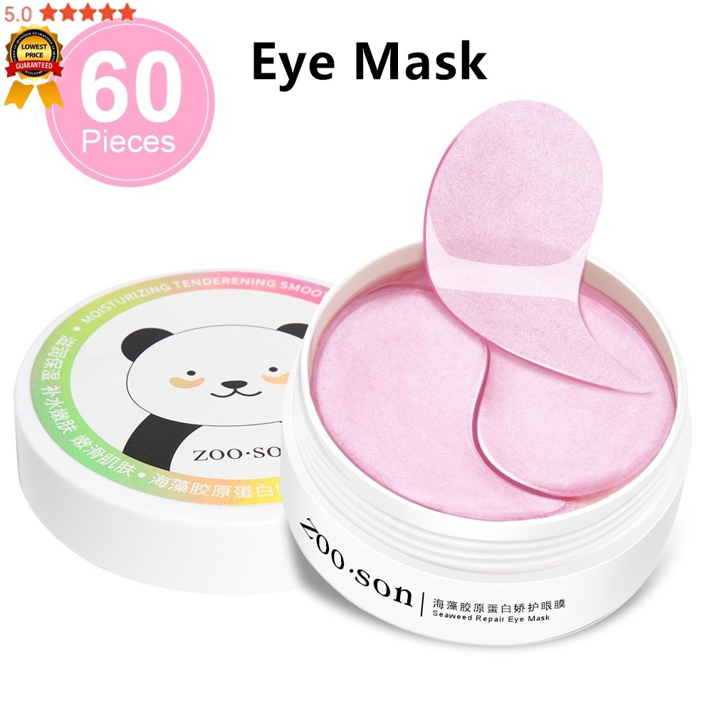 60 Patches de Colágeno para Olhos, Eliminam Olheiras e Bolsas nos Olhos, Máscara em Gel Firmadora, Hidratante e Antirrug