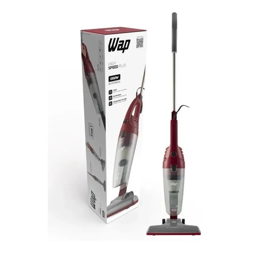 Aspirador de Pó Vertical e Portátil WAP High Speed Plus 1350W 3 em 1 - 127V