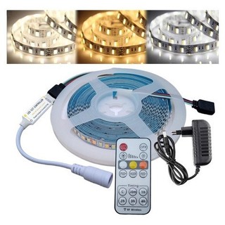Fita Led De 5m 12v Com 3 Cores De Luz Com Controle E Fonte