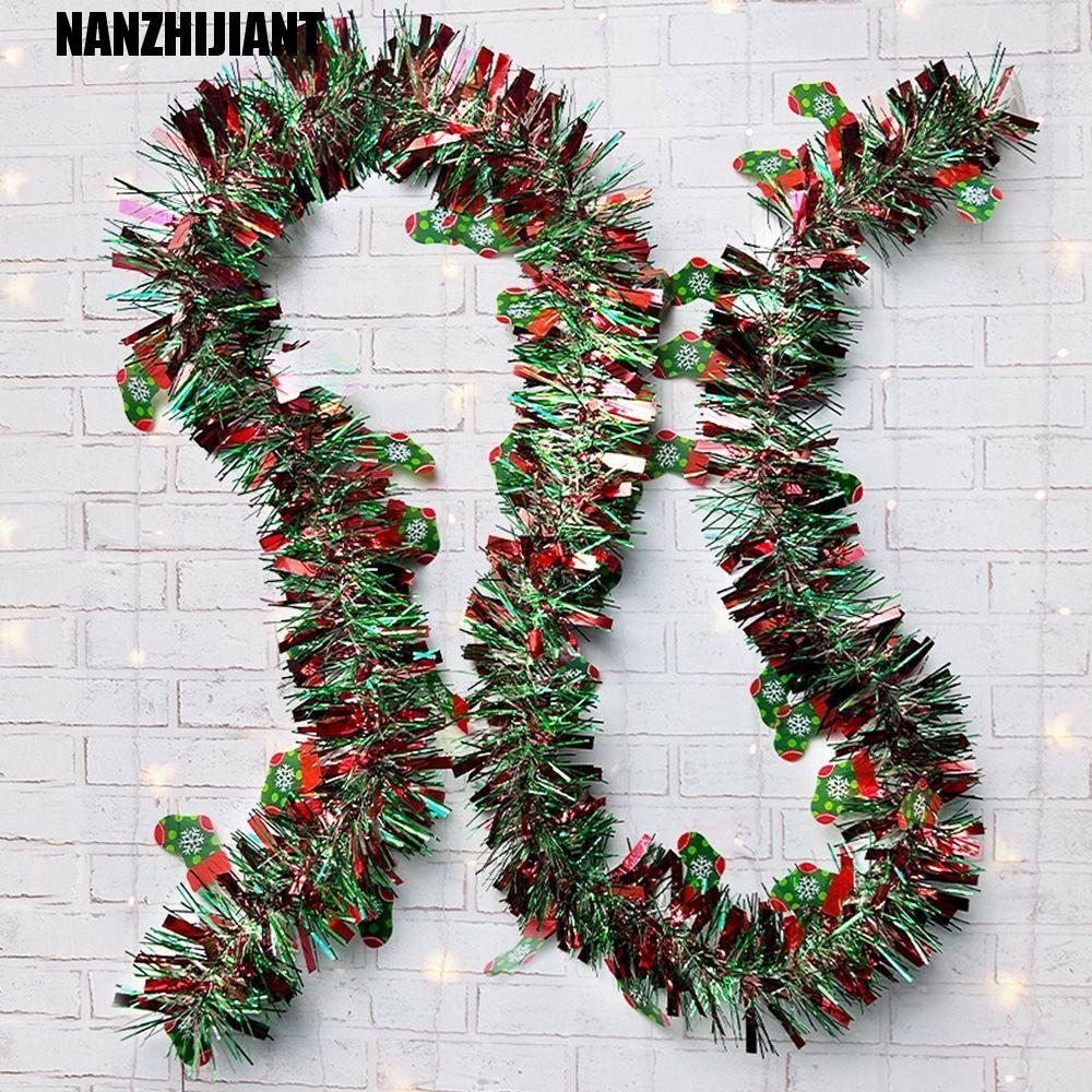 NANZHIJIANT Fita De Decoração De Árvore De Natal , Guirlanda De Lantejoulas De Cor Brilhante Pendurada , Pingente De Flo