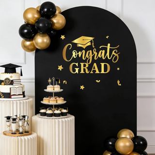 JarThenaAMCS Adesivo Decorativo "Parabéns, Formando" em Folha Dourada, Decorações de Fundo para Formatura, Adesivos de F