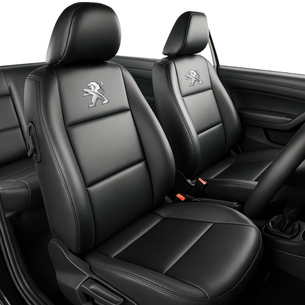 Capas De Banco Carro 100% Couro Peugeot Impermeável C/ Porta Revistas Premium Todos Carros Modelos