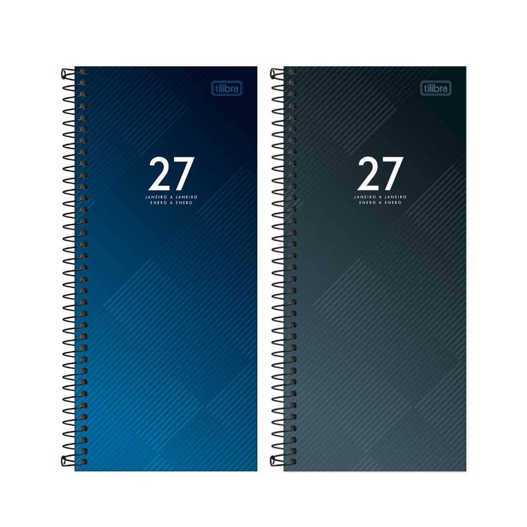 Agenda executiva espiral diária comercial Ideale 275x119mm 2027 Tilibra