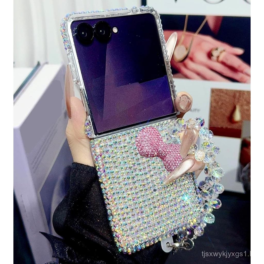 Capa brilhante para Galaxy Z Flip 3, luxuosa e fofa, capa de celular com cristai