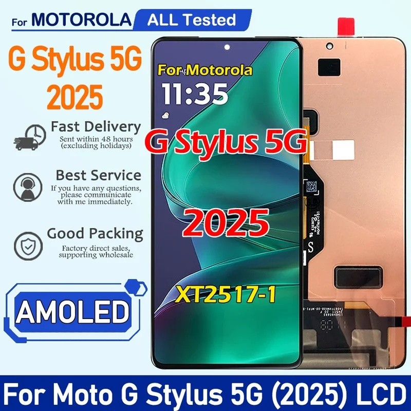 6.7 " Amoled lcd Para Motorola G Stylus 5G (2025) XT2517-1 Display Tela De Toque