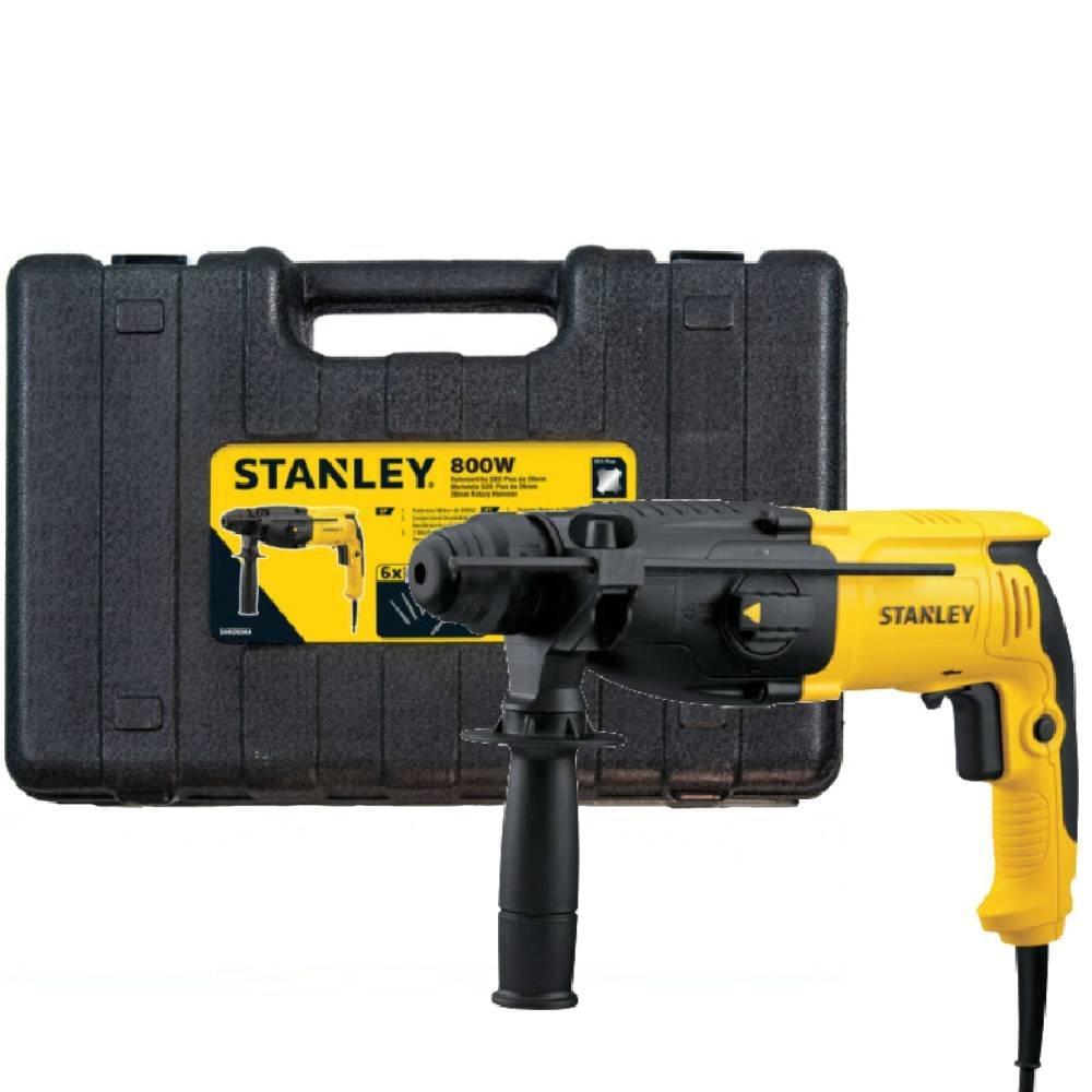 Martelete Perfurador Rompedor SDS Plus 26mm 2,4J 800W 220V com Maleta STANLEY