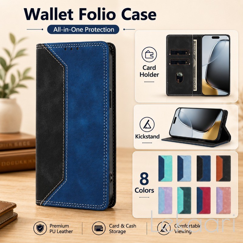 Capa Flip De Dois Tons Para Samsung Galaxy A72 A52 A52S A42 A32 A22 A22S A12 A02S A02 M42 M32 M12 M02 Slots Cartão RFID 