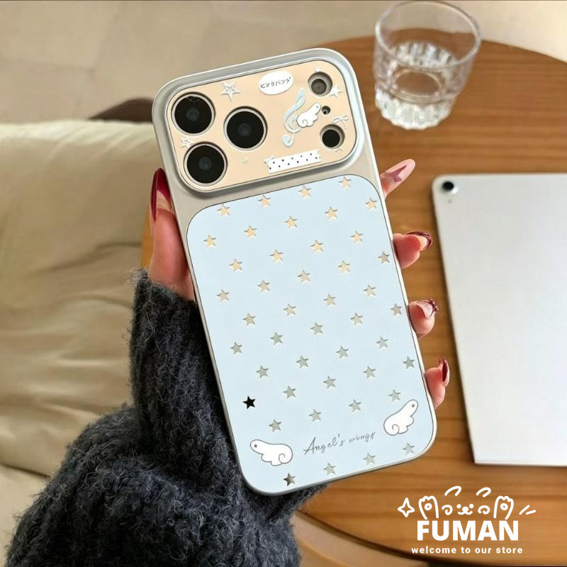 Estilo Coreano Oco Estrelas Espelho Caso De Telefone Para Samsung Galaxy A27 A37 A36 M36 F36 A35 A34 A33 A32 M32 A31 A26