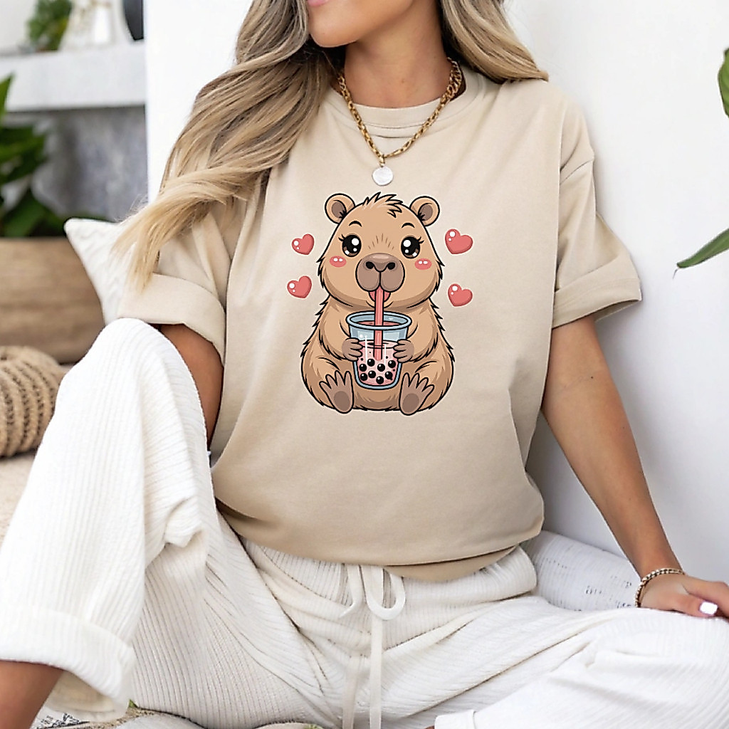 Camiseta Streetwear Feminina Masculina Unissex Love Capivara Diversas  100% Algodão Premium ENVIO IMEDIATO