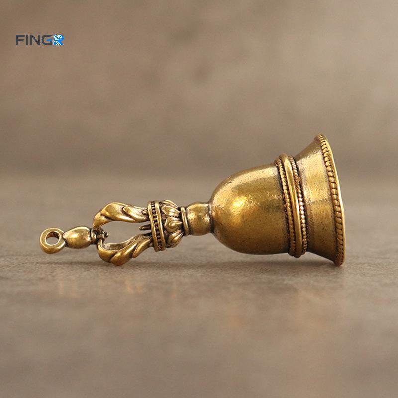 Imagem FINGE Retro Sino De Cobre Sinos De Vento Artesanato Em Latão Fundição Caindo Tibetano Bronze Idéias Pingente BR