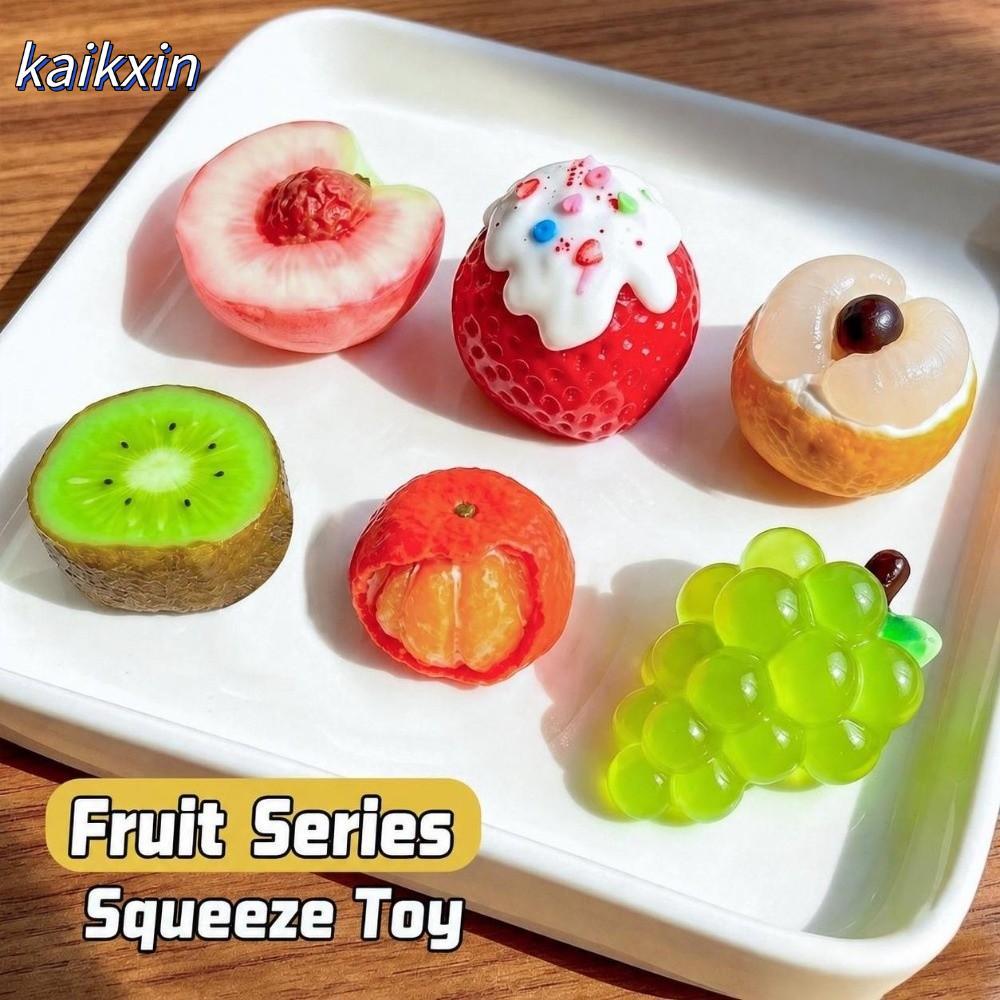 Brinquedos De Apertar KAIKXIN , Brinquedo Sensorial De Simulação De Frutas E Uva De Descompressão De Recuperação Lenta D