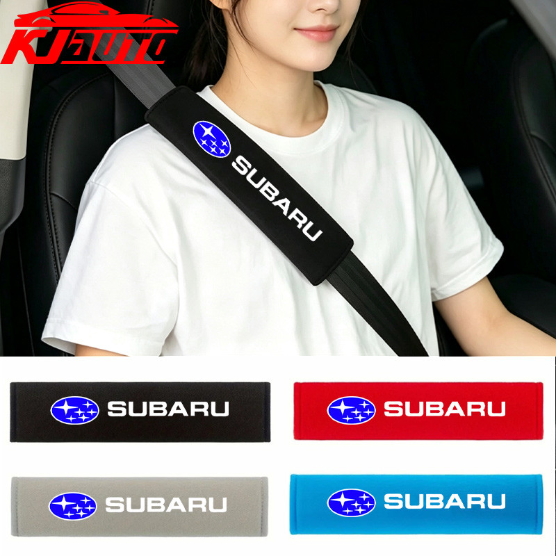 2 Peças Capas De Cinto De Segurança De Carro Subaru Almofadas De Ombro Macias De Pilha Curta Para Aliviar A Pressão Do L