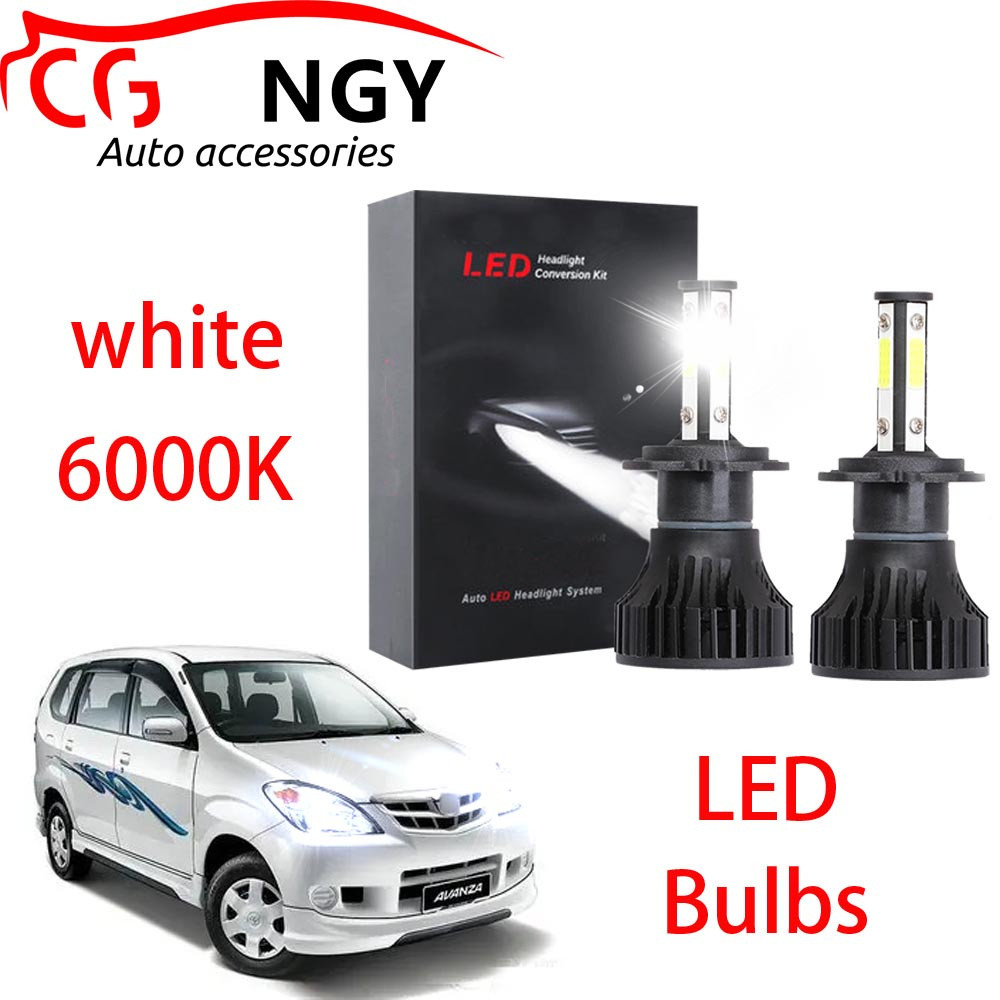 Para Toyota Avanza (F600) 2003-2010-Lâmpadas De Farol LED BH 6000K Kit De Feixe Alto E Baixo Branco (1 Par)