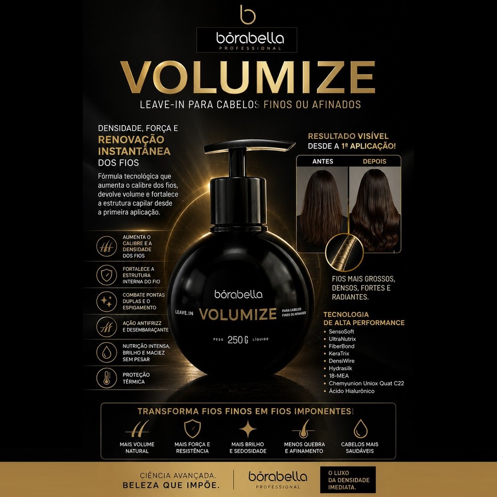 Borabella Máscara Pratudo 300g + Leave-in Volumize 250g — imagem 2 de 2