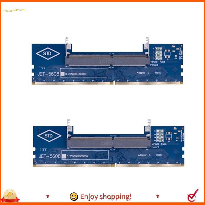 Ypdchuanhai0 DDR4 SO-DIMM Para PC Adaptador De Memória Desktop 2 Pcs Módulo RAM Conversor Cartão De Teste