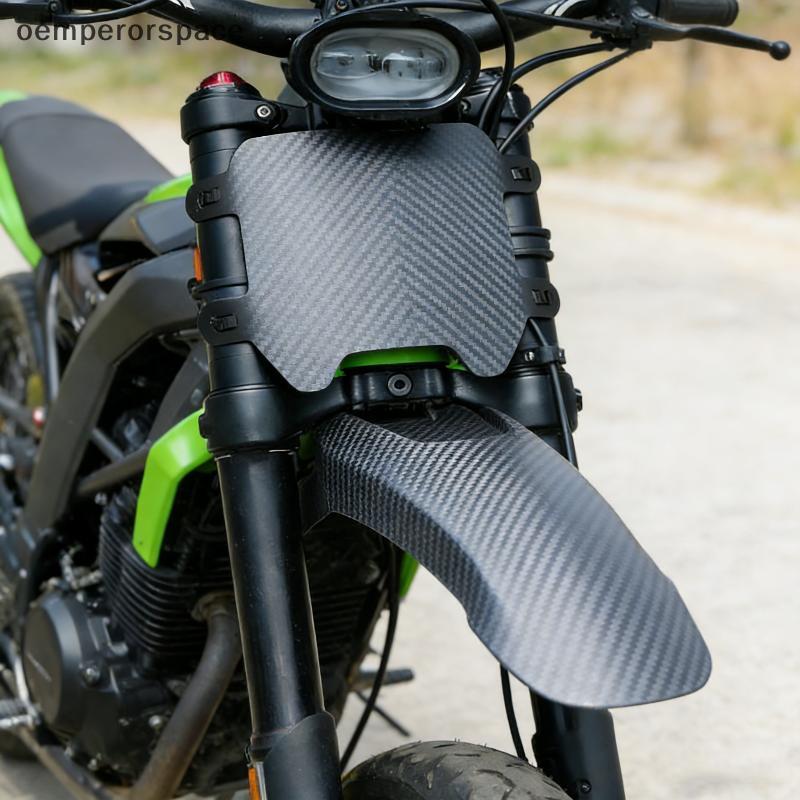 Textura De Fibra De Carbono Frente Paralama Placa Licença Para Mountain Bike Motocicleta Roda Dianteira Respingo Guarda