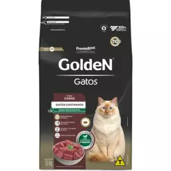 Ração PremieR Pet GoldeN Para Gatos Castrados Carne 3Kg