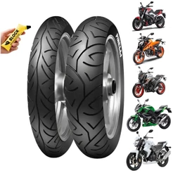 Par Pneu Pirelli Sport Demon 110-70-17 54H + 140-70-17 66H Original Yamaha Mt03 Fz25 R3 Honda z400 Twister 250 + Brinde