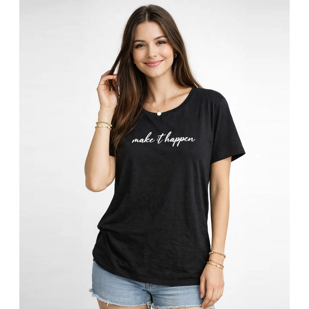 Blusa Feminina Estampa E Costa Maior Infinita Cor Preto