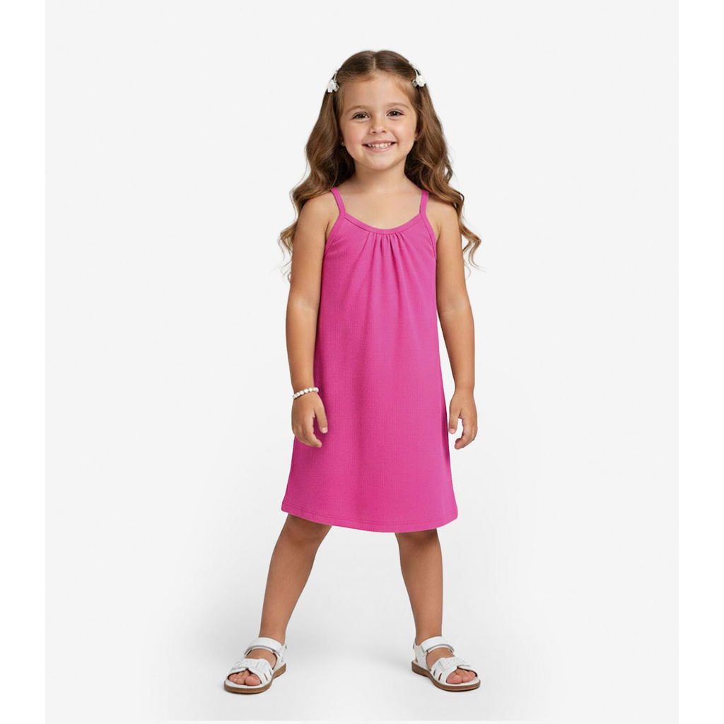 Vestido Infantil com Alças Select Rosa