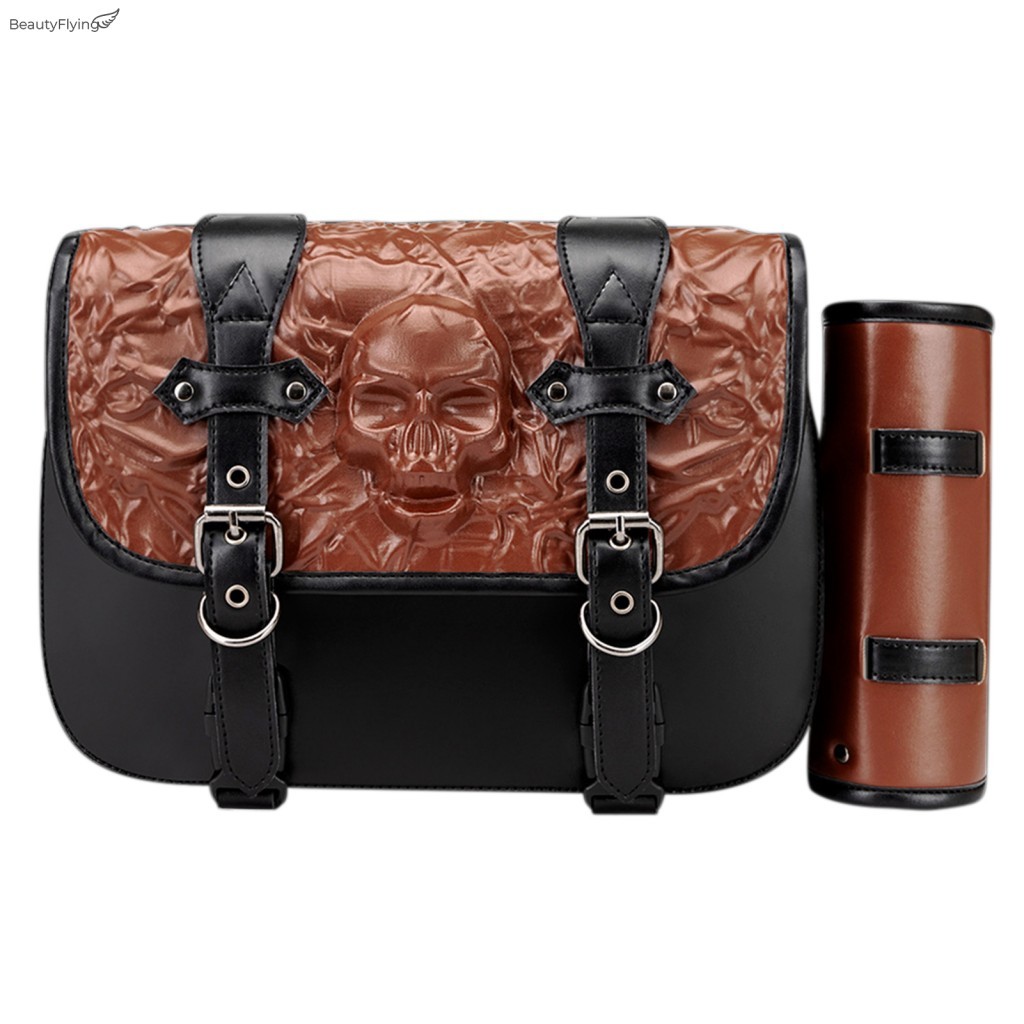 Alforjes Universais Para Motocicleta Estilo Punk – Bolsa De Fácil Instalação A Maioria Das Bicicletas