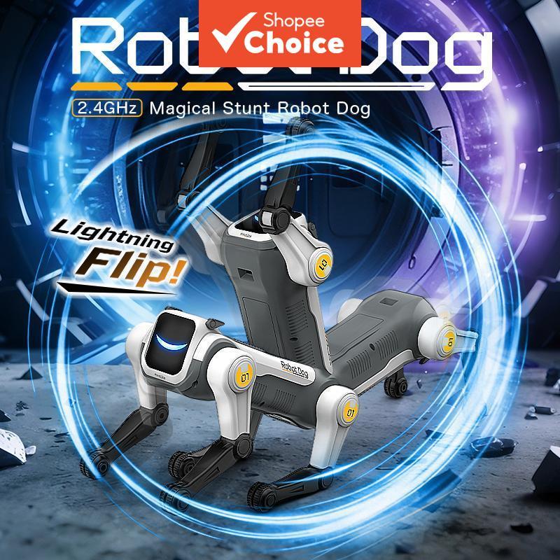  Cachorro Robô de Controle Remoto Brinquedo Inteligente Programável para Crianças Comandos de Voz Acrobacias Dança