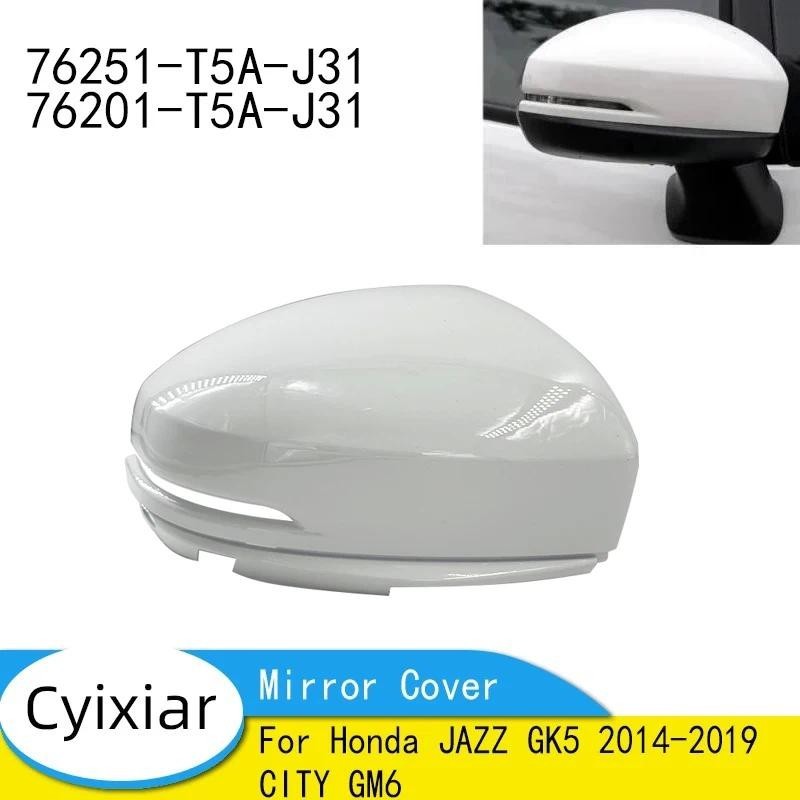 Exterior Do Carro Retrovisor Porta Espelho Capa Para Honda JAZZ GK5 2014-2019 Cidade GM6 Lateral Habitação Escudo Com Ti