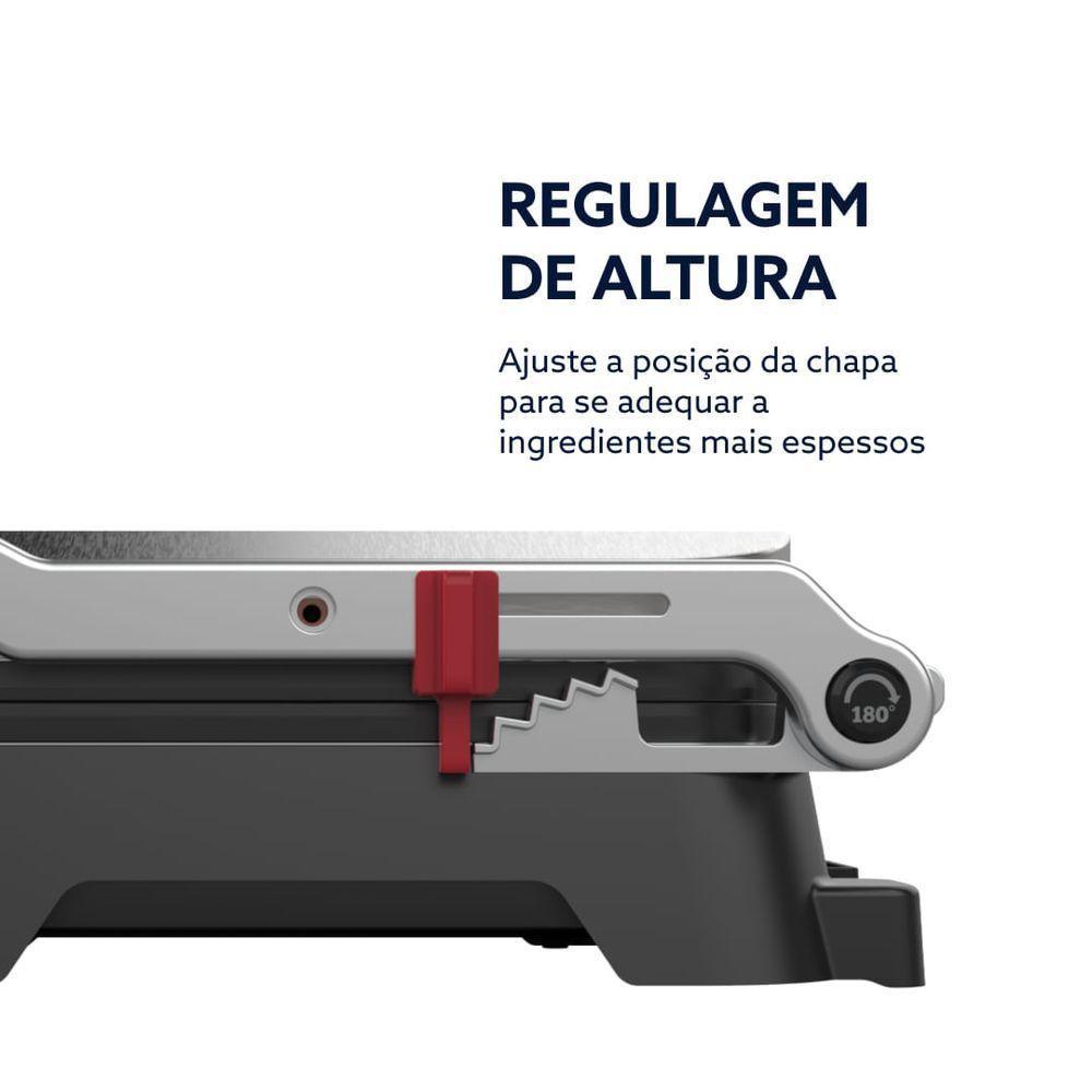Grill Elétrico Oster OGRL640 Timer Control com Chapas Destacáveis 2100W Preto 220V — imagem 2 de 2