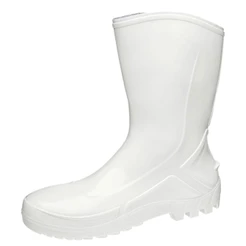 Bota de PVC impermeável cano médio sem forro branca - Vulcaflex - Marluvas