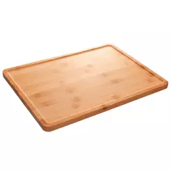 Bandeja Hire 40cm x 30cm x 1.5cm Natural Bambu Lyor para Mesa Posta Cozinha Decoração Sala Jantar Presente Delicada Casa