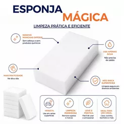 Esponja Mágica Multiuso Limpeza Tira Manchas 2 3 5 Unidades