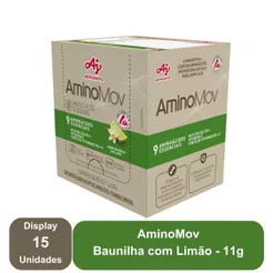 Suplemento AminoMov Baunilha Com Limão 15x11g - Saúde dos Ossos - Ideal para Uso Diário