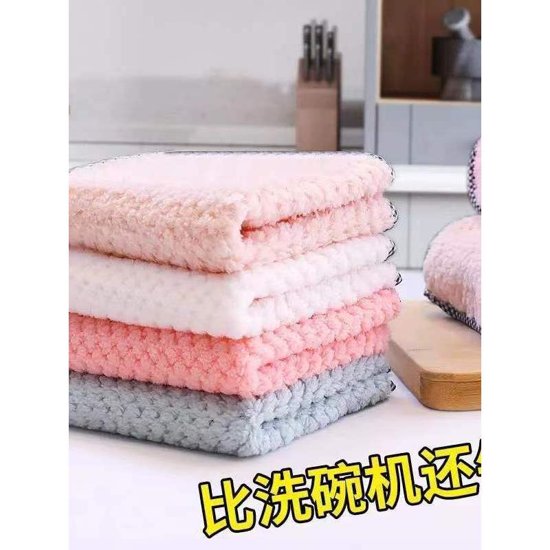 Esfregões de lã Coral, cozinha dedicada, ferramenta útil para lavar louça, tipo pendurado, absorvente de água, pano de p