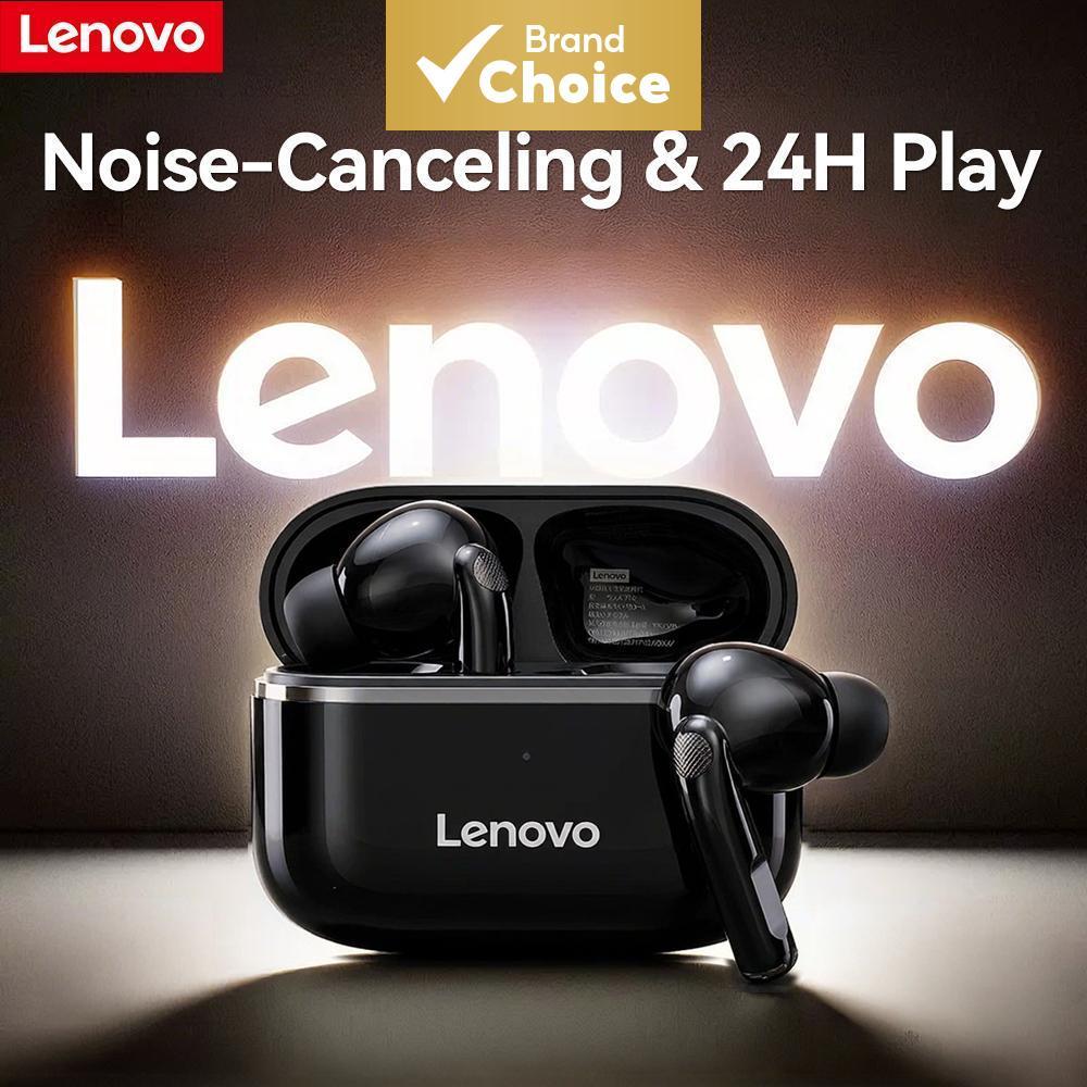 Fones de Ouvido Canceladores de Ruído Lenovo, Fones de Bluetooth Sem Fio, Fones de Ouvido, Leves, Confortáveis,