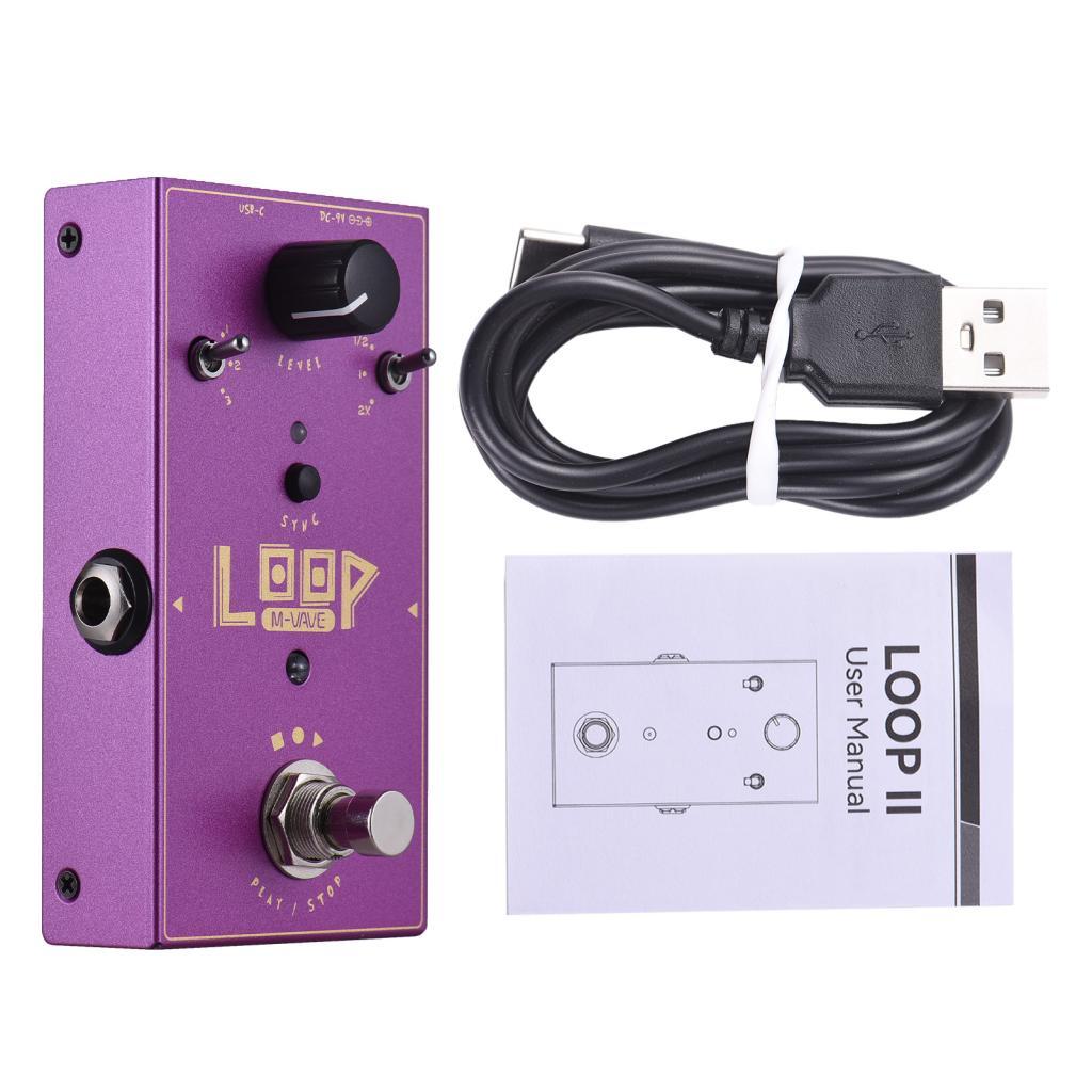 lightdot.br summina Guitar Loop Effector Gravação de efeitos Pedal Armazenamento / 3 Gear Speed ​​DC 9V 6,35mm