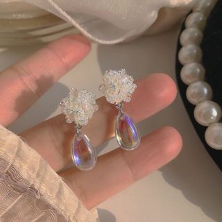 Brincos de camélia feminino temperamento High-End Retro brincos 2025 novo estilo na moda brincos de gota de água brincos