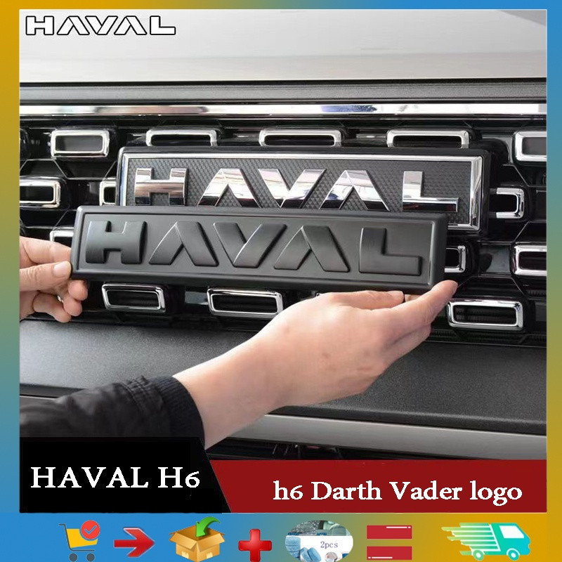 Adesivos de Logo em Fibra de Carbono para Decoração Frontal e Traseira de Carros HAVAL H6, Warrior QX5R E4JW BJAI
