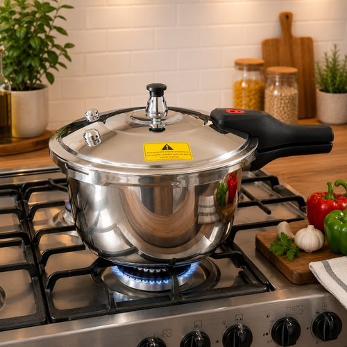 Panela Pressao Inox Alta Qualidade 6 Litros Rápida Segura Resistente