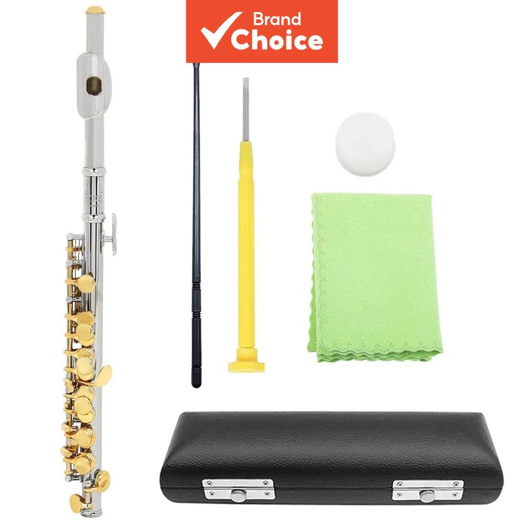 SLADE Piccolo Profissional C Chave Meio Tamanho Flauta Cuproníquel Banhado A Prata De Ouro Instrumento De Sopro Para Est