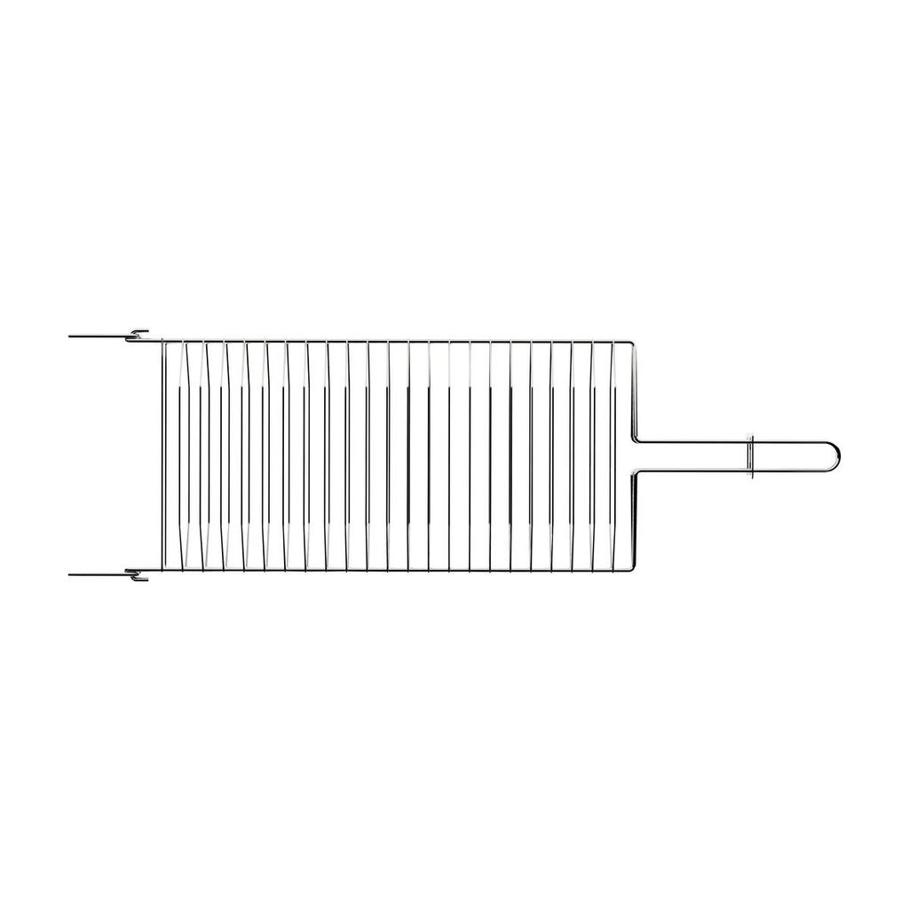 Grelha Tramontina 56x18 Cm Aço Inox Com Trava Churrasco — imagem 2 de 2