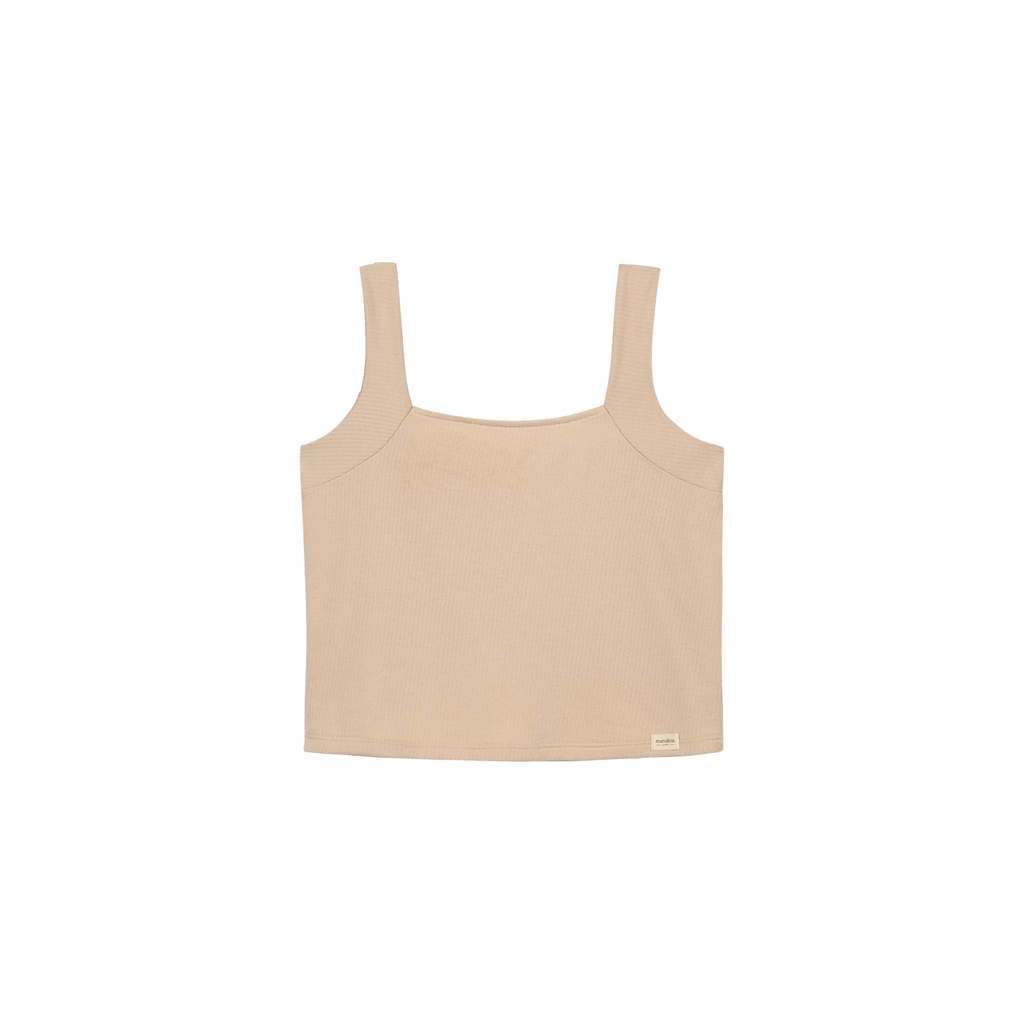 Regata Feminina Moletom Comfy Marialícia Bege
