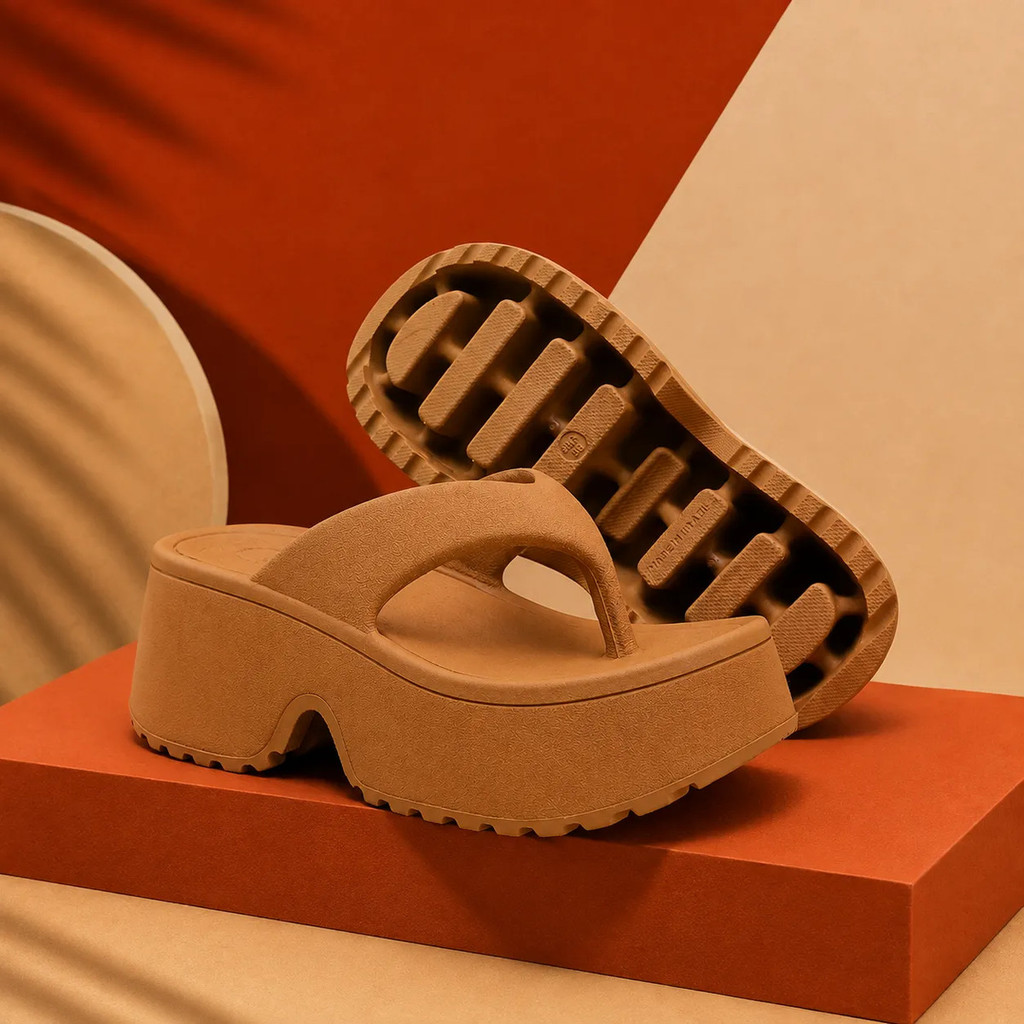 Chinelo Feminino Sandália Plataforma Confortável Ultra Leve