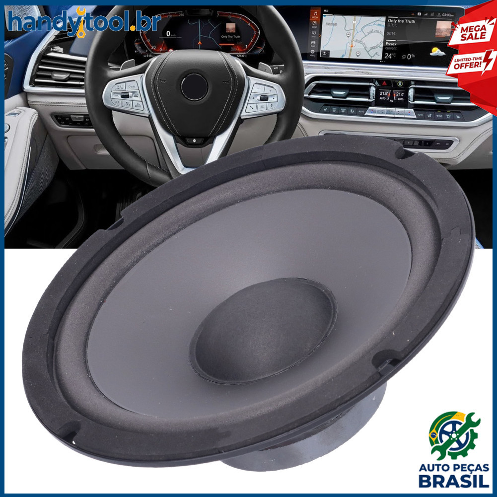 handtool.br 6.6in Car Subwoofer Coaxial Speaker Audio Altifalante Universal para sistema de som estéreo de veículo
