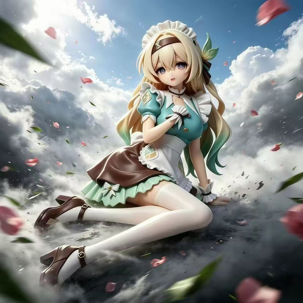  Maid Flowing Firefly Figura Bidimensional Anime Mercadoria Trendy Play Model Desktop