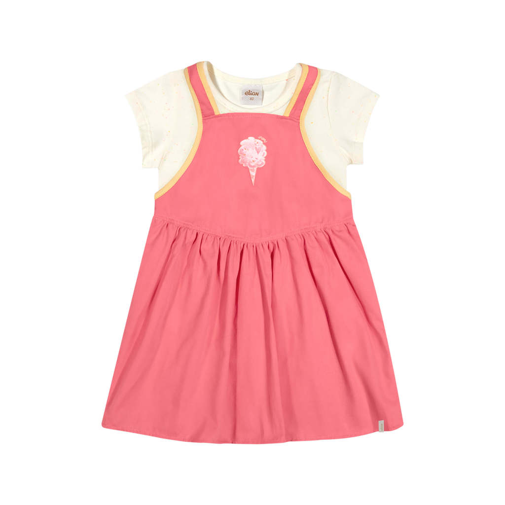 Conjunto Infantil Menina Algodão Doce Elian Bege · foto 2