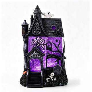 Decoração De Vila Gótica Com Glitter Para Casa Assombrada O Halloween