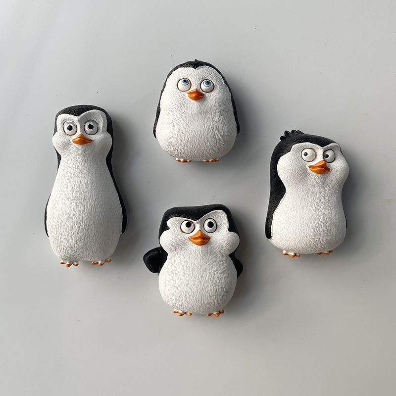 Adesivo de geladeira pinguim de Madagascar, pinguim de Madagascar, exclusivo, criativo, 3d, influenciador tridimensional