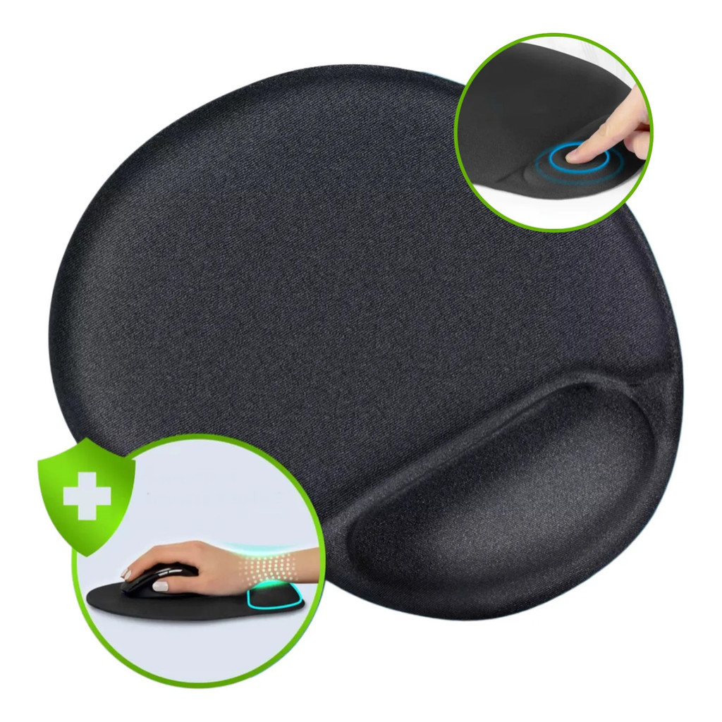 Kit 2 Mousepad Apoio Punho Ergonômico Antiderrapante Premium para notebook PC Informatica