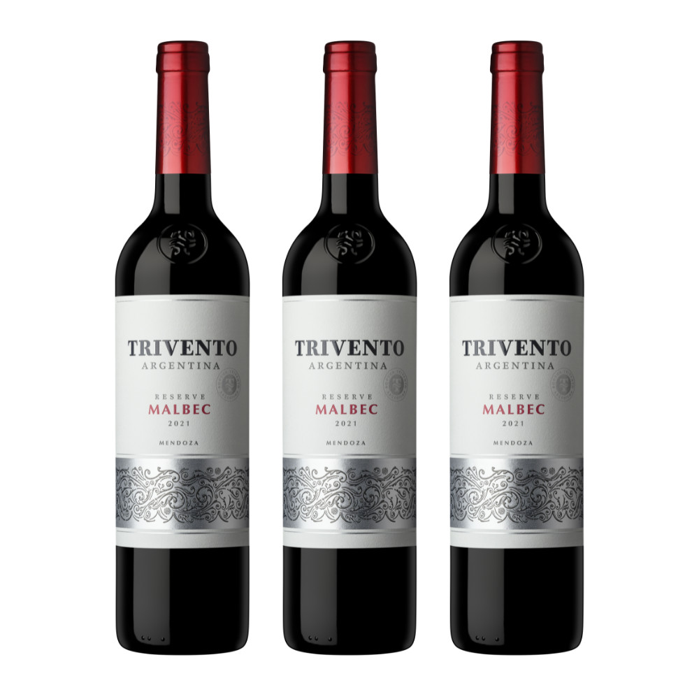 Vinho Argentino Trivento Malbec 750ml - 3 Unidades